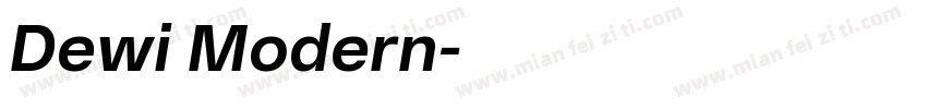 Dewi Modern字体转换